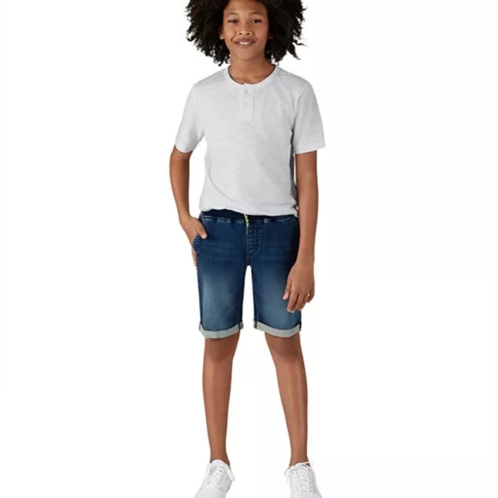 Joe's Jeans Jogger Shorts Boys Size Medium Blue Slim Fit Static Wash Casual Kids